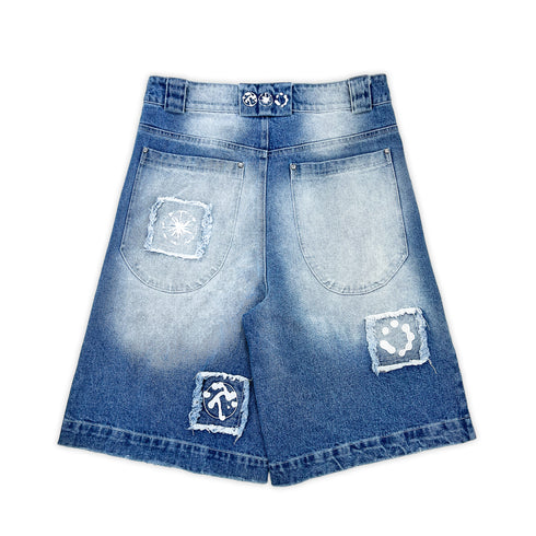 blue 'origin' jorts