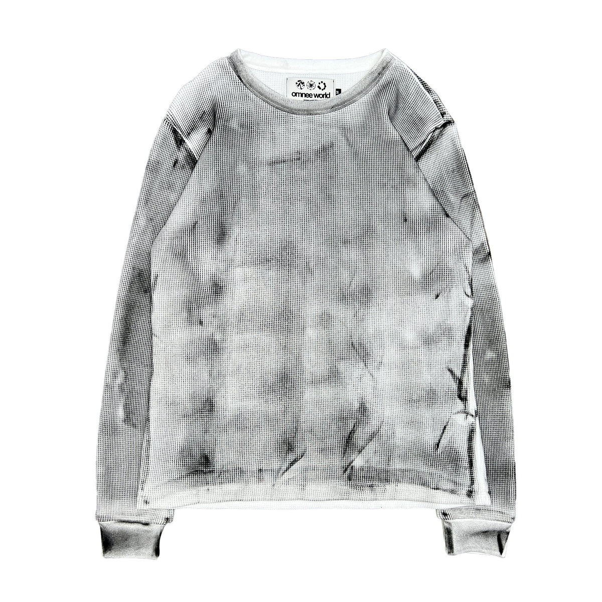 white dusk painted thermal longsleeve - omnee world